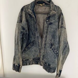 Vintage - Nike Challenge Court Denim Jacket Acid Wash Blue Full Zip